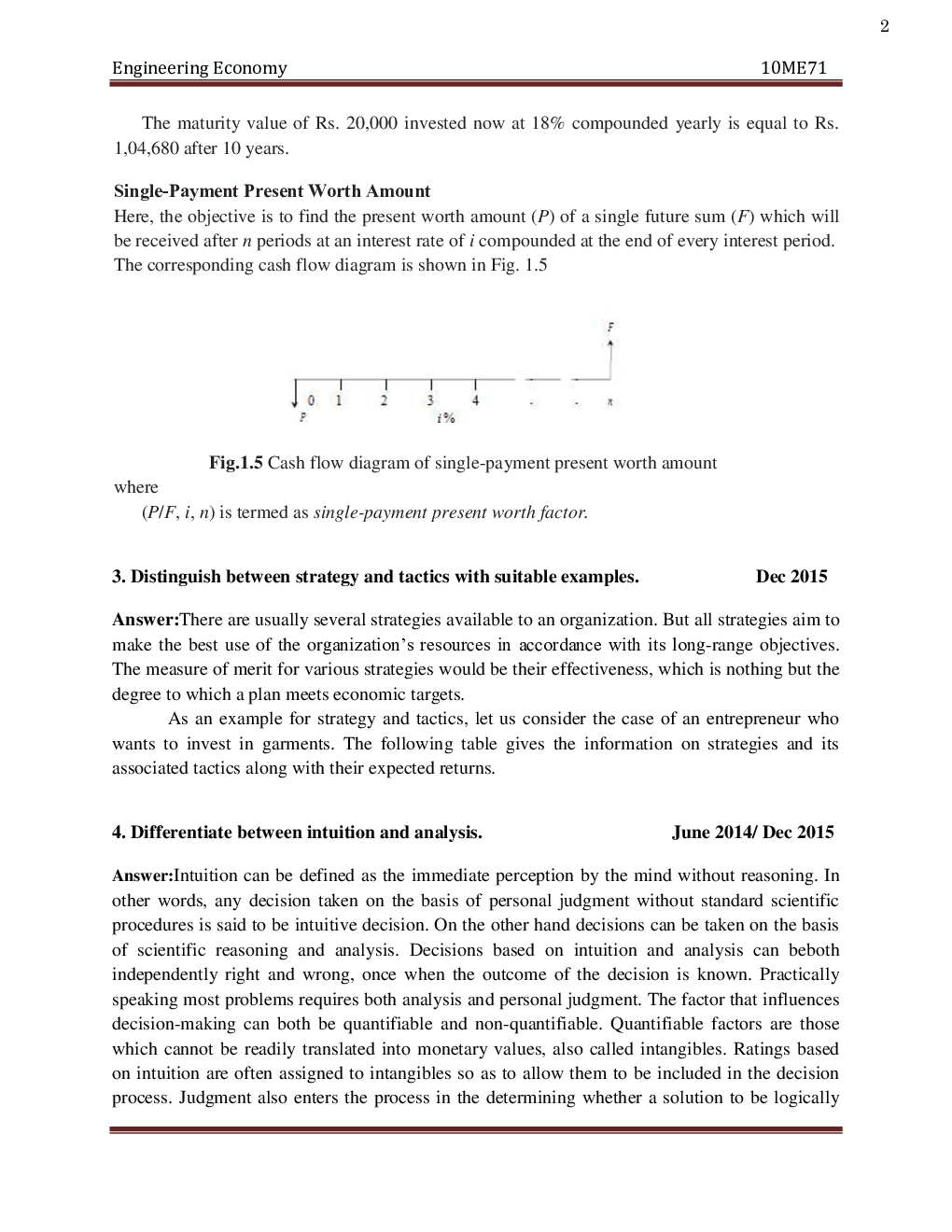 VTU Economy Engineering  Questions  With Solutions B.E. 7th  Semester Mechanical Engineering - Page 3