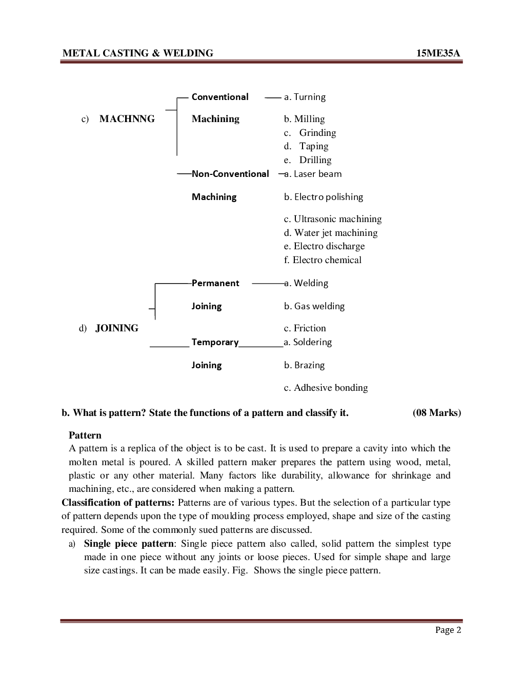 VTU Metal Casting And Welding Question With Solution B.E. 3rd Semester Part-2 - Page 3