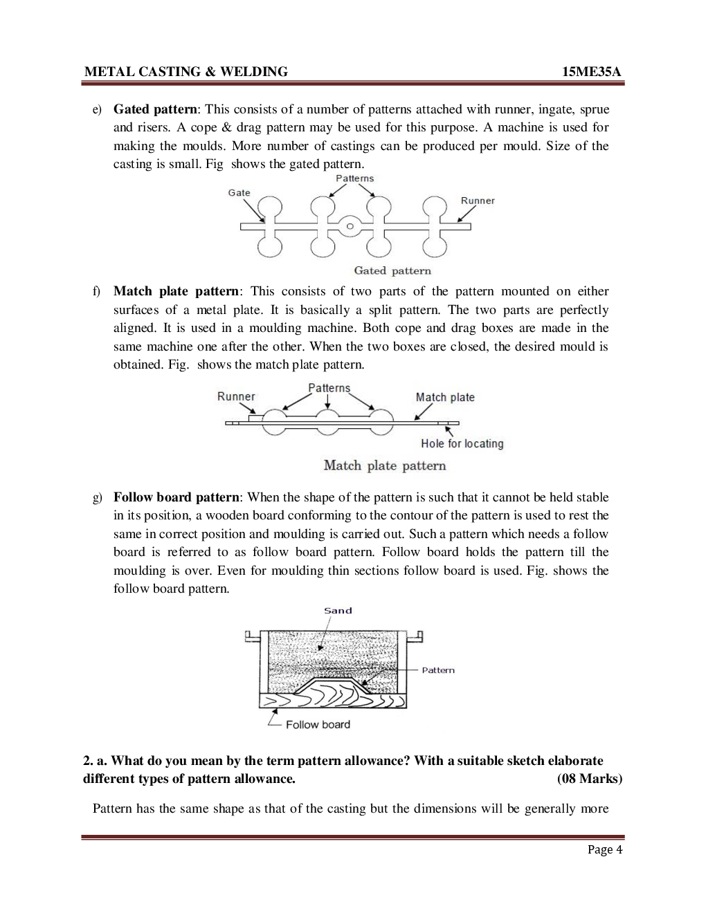 VTU Metal Casting And Welding Question With Solution B.E. 3rd Semester Part-2 - Page 5