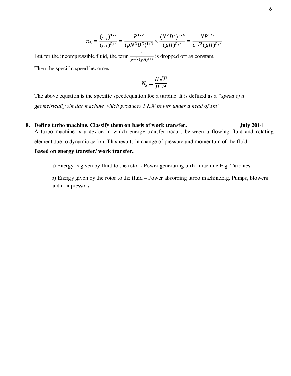 VTU Turbo Machines Questions With Solutions  B.E. 5th Semester Mechanical Engineering - Page 5