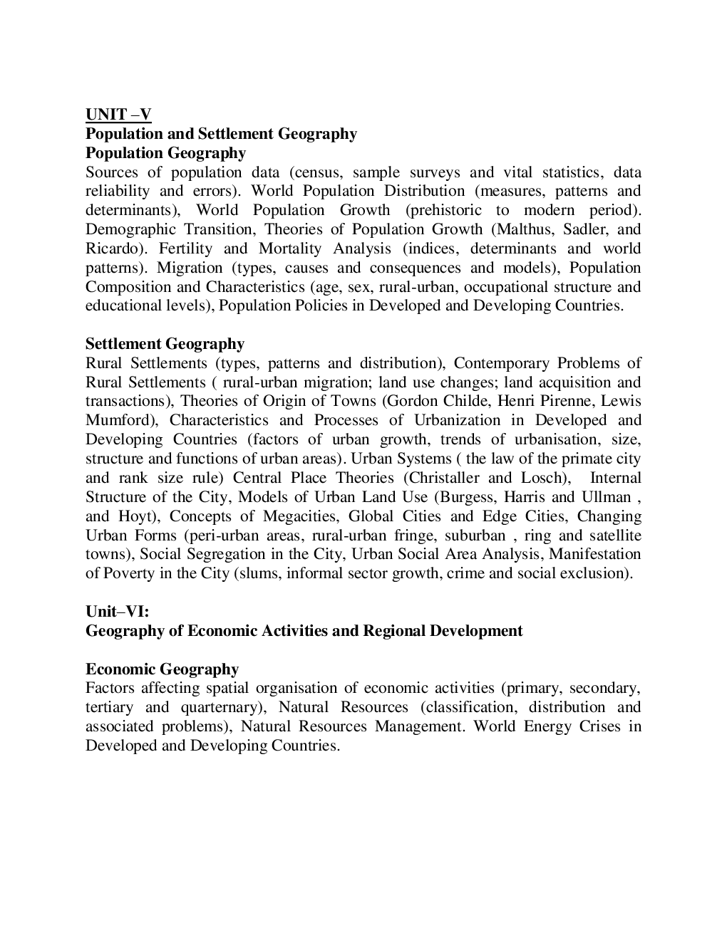 UGC NET Geography Syllabus Paper-II - Page 4