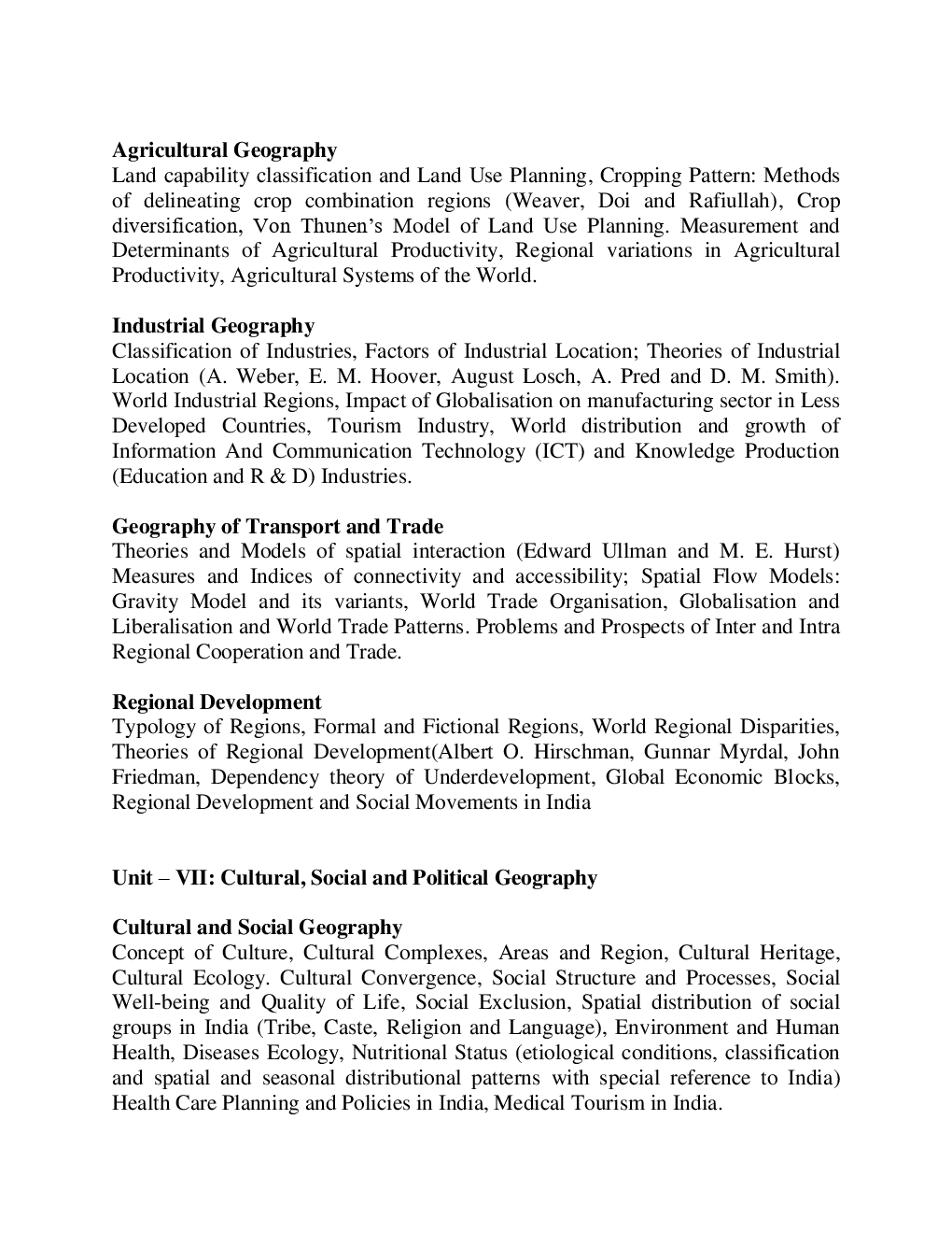 UGC NET Geography Syllabus Paper-II - Page 5