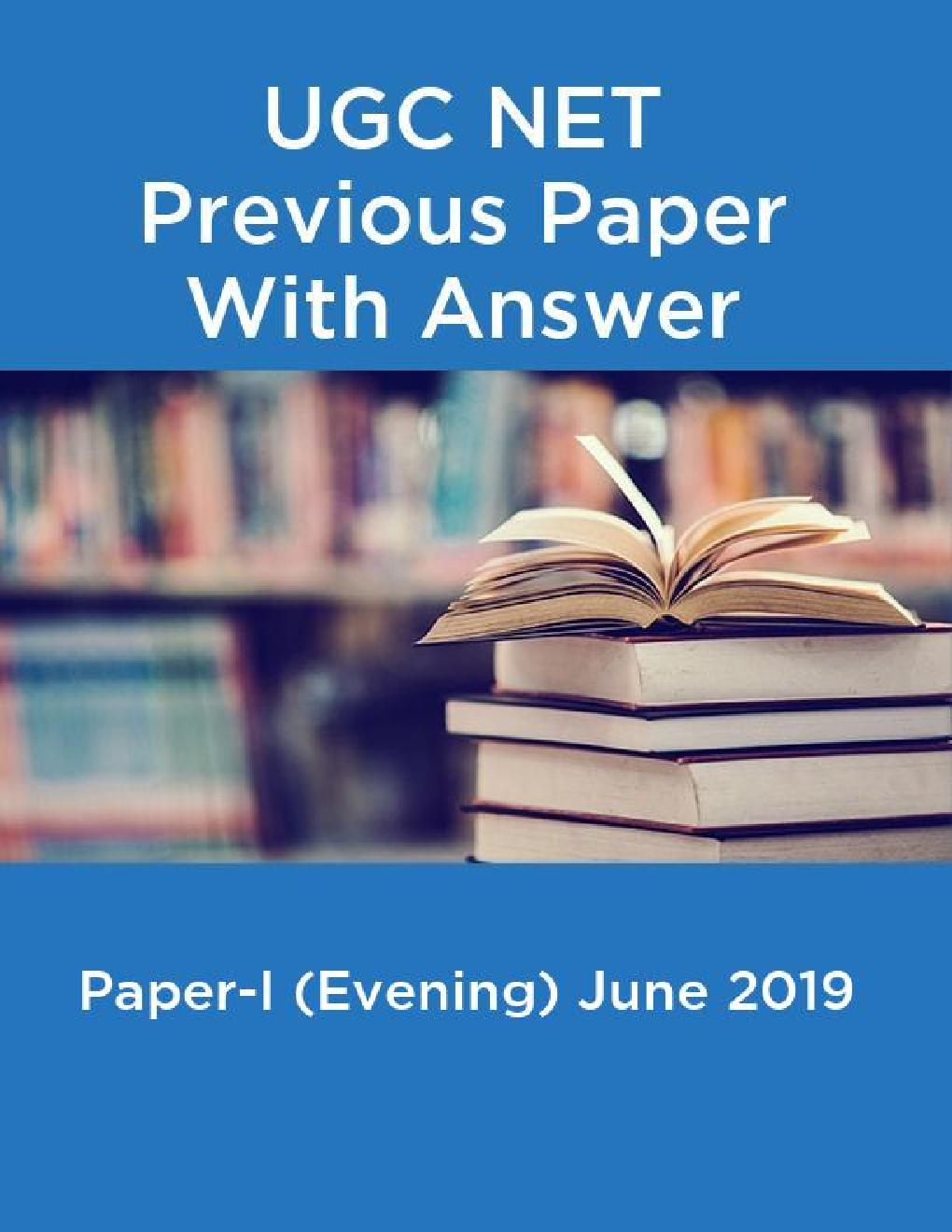 UGC NET Previous Paper With Answer Paper-I (Evening) June 2019 - Page 1
