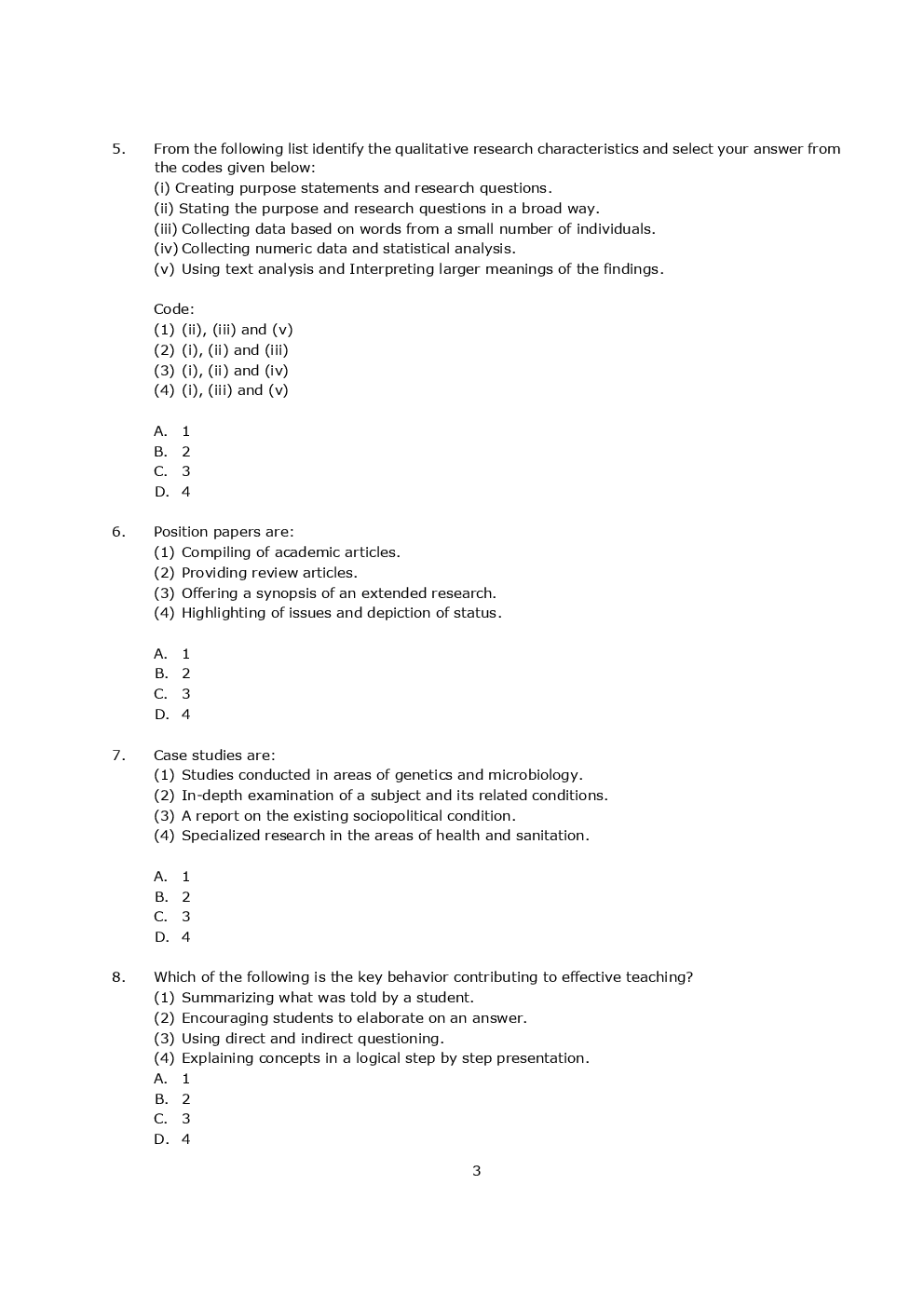 UGC NET Previous Paper With Answer Paper-I (Evening) June 2019 - Page 3