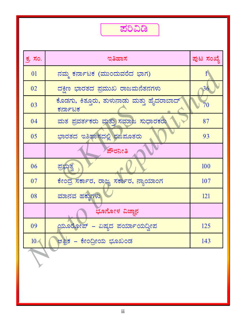 Download Free Class 6 Social Science 2 Text Book In Kannada PDF Online