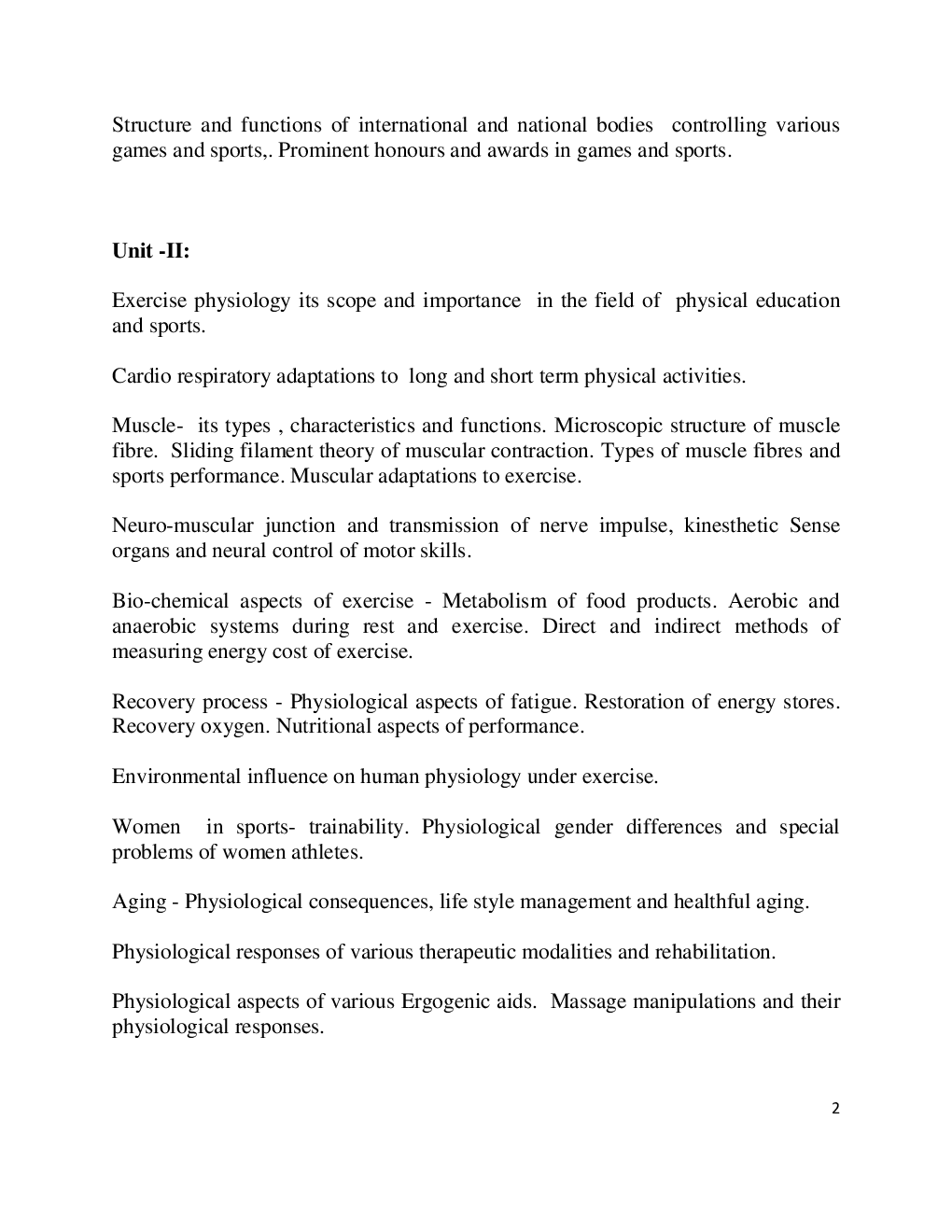 UGC NET Physical Education Syllabus 2019 - Page 3