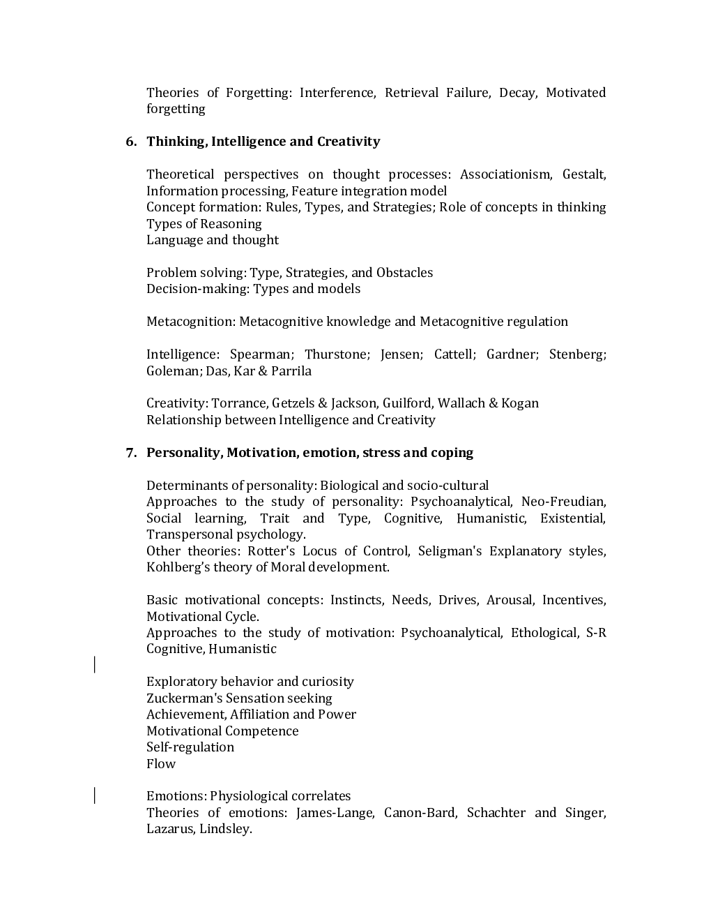 UGC NET Psychology Syllabus 2019 - Page 5