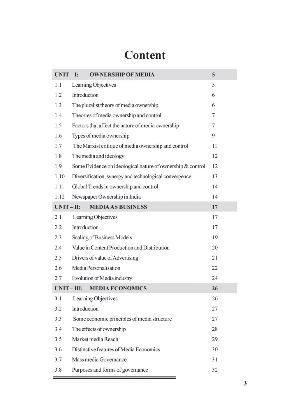 UGC NET Media Management Study Material For Mass Communication And Journalism - Page 3
