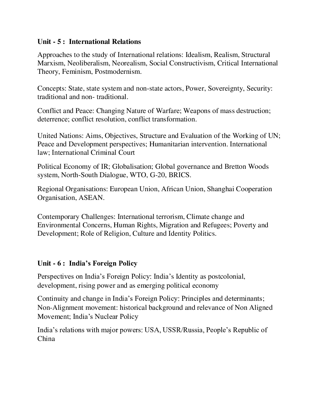 UGC NET Political Science Syllabus 2019 - Page 4