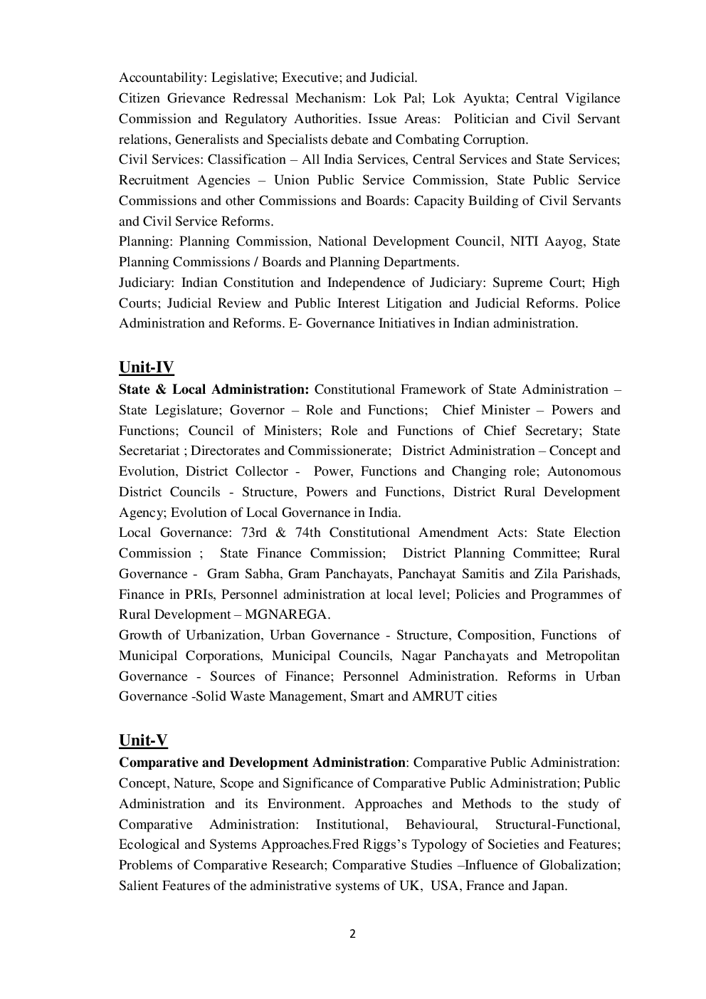 UGC NET Public Administration Syllabus 2019 - Page 3