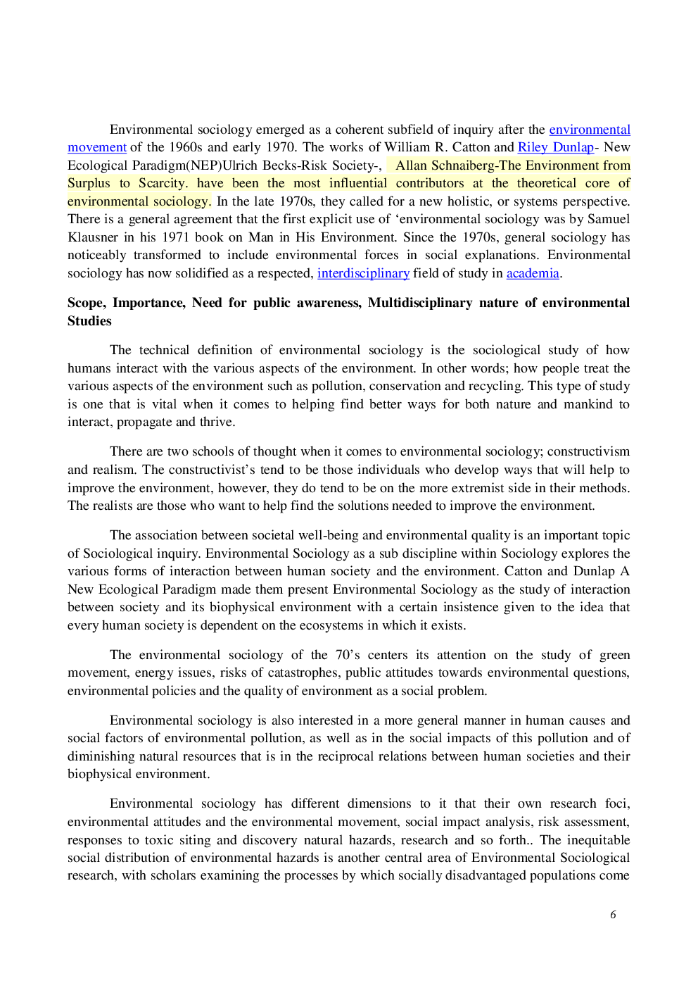 UGC NET Sociology Environment Society Study Material For Sociology - Page 5