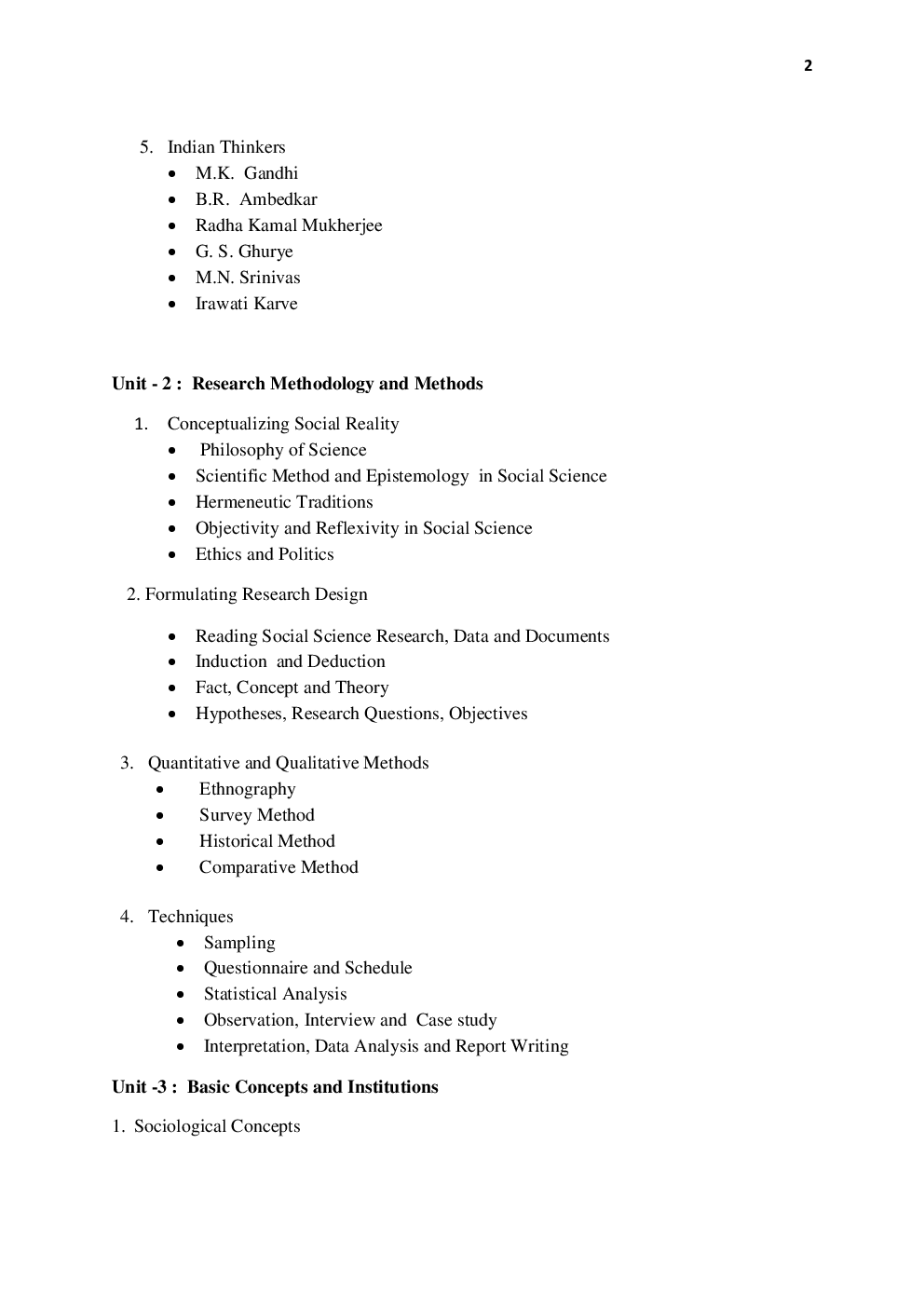 UGC NET Syllabus Sociology 2019 - Page 3