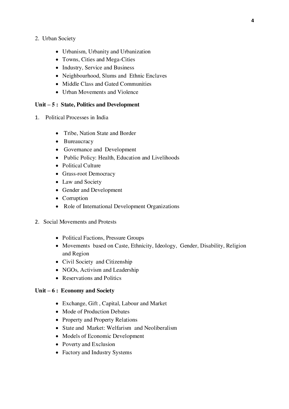 UGC NET Syllabus Sociology 2019 - Page 5