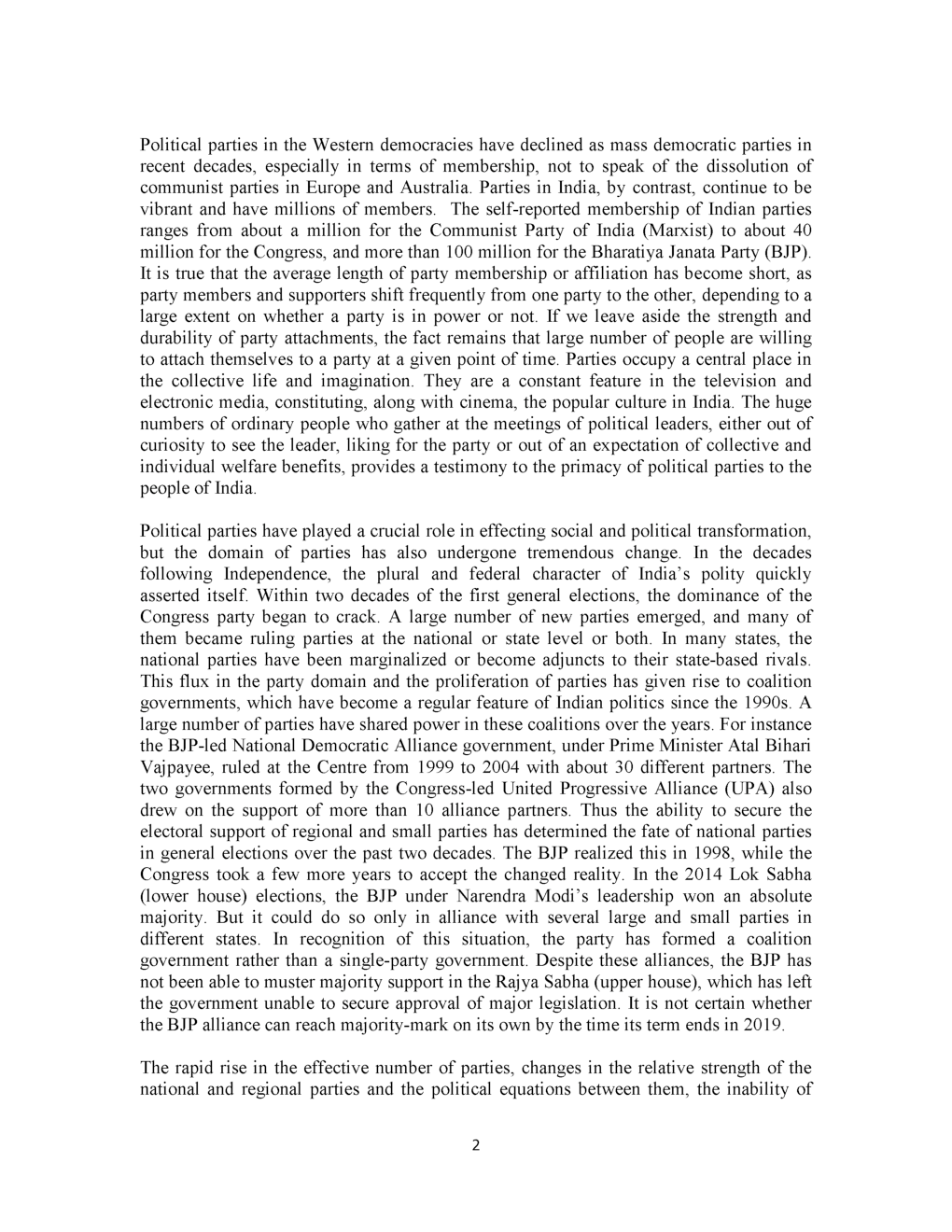 UGC NET Democracy Governance And Political Parties Study Material For Political Science - Page 3