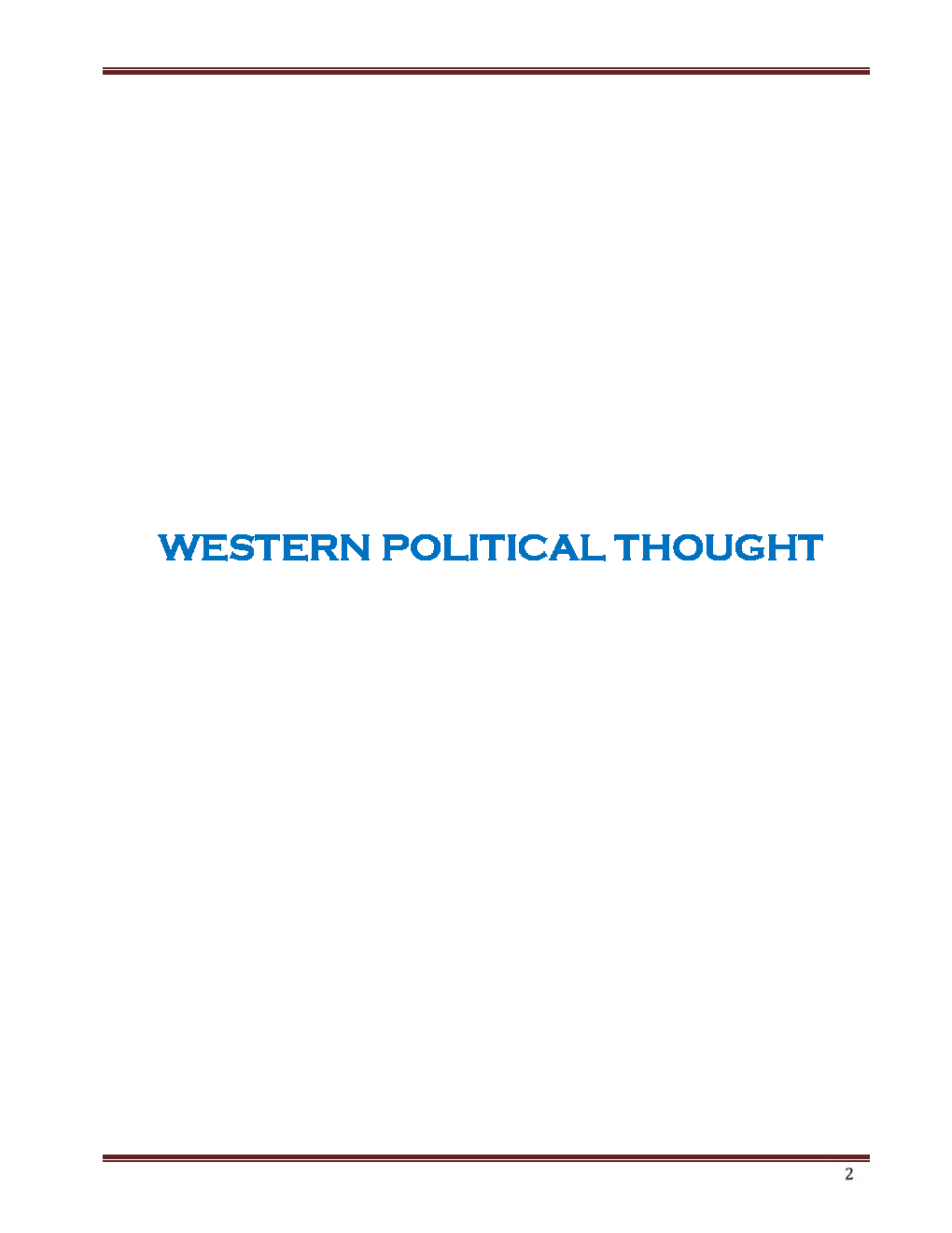 UGC NET Western Political Thought Study Material For Political Science - Page 2