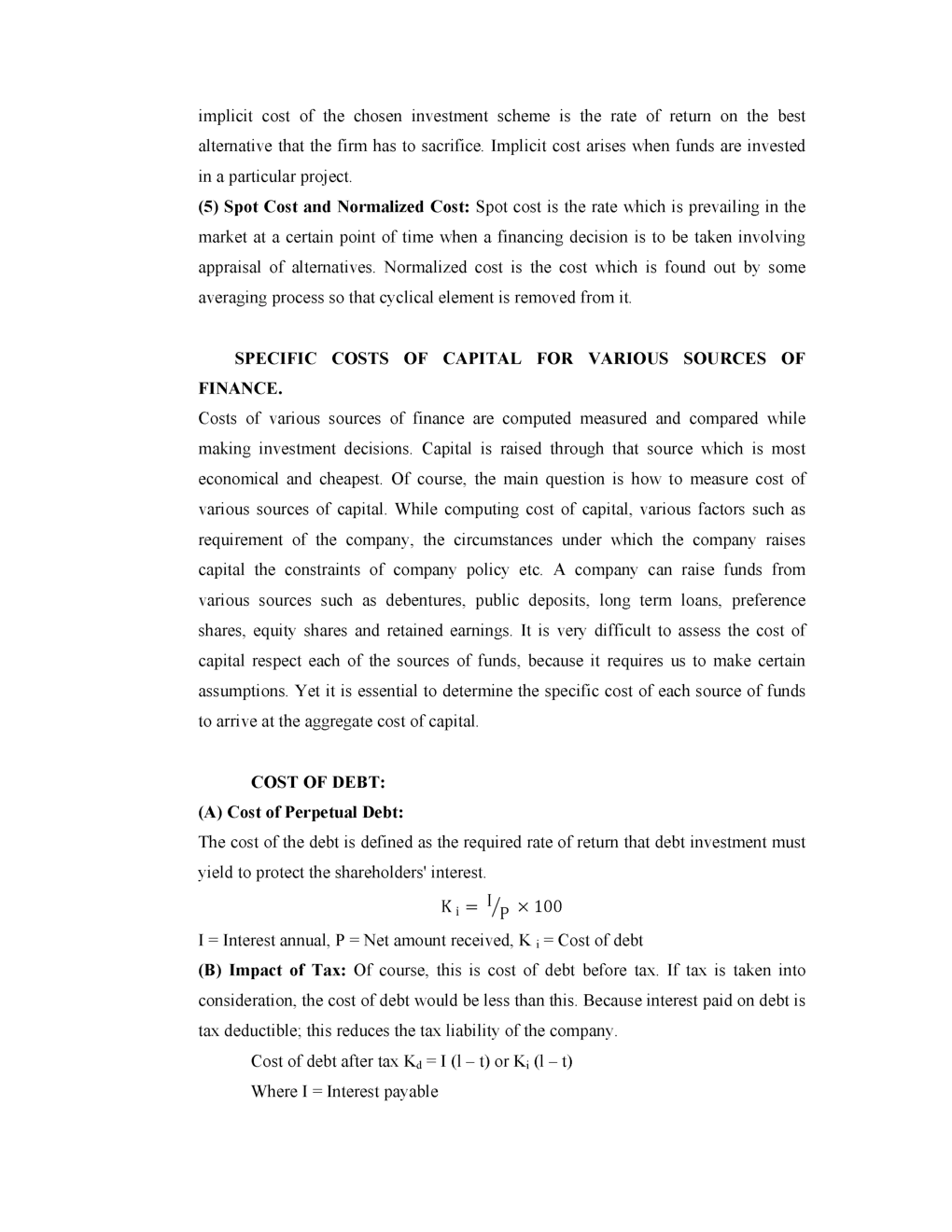 UGC NET Cost Of Capital Study Material For Management - Page 5