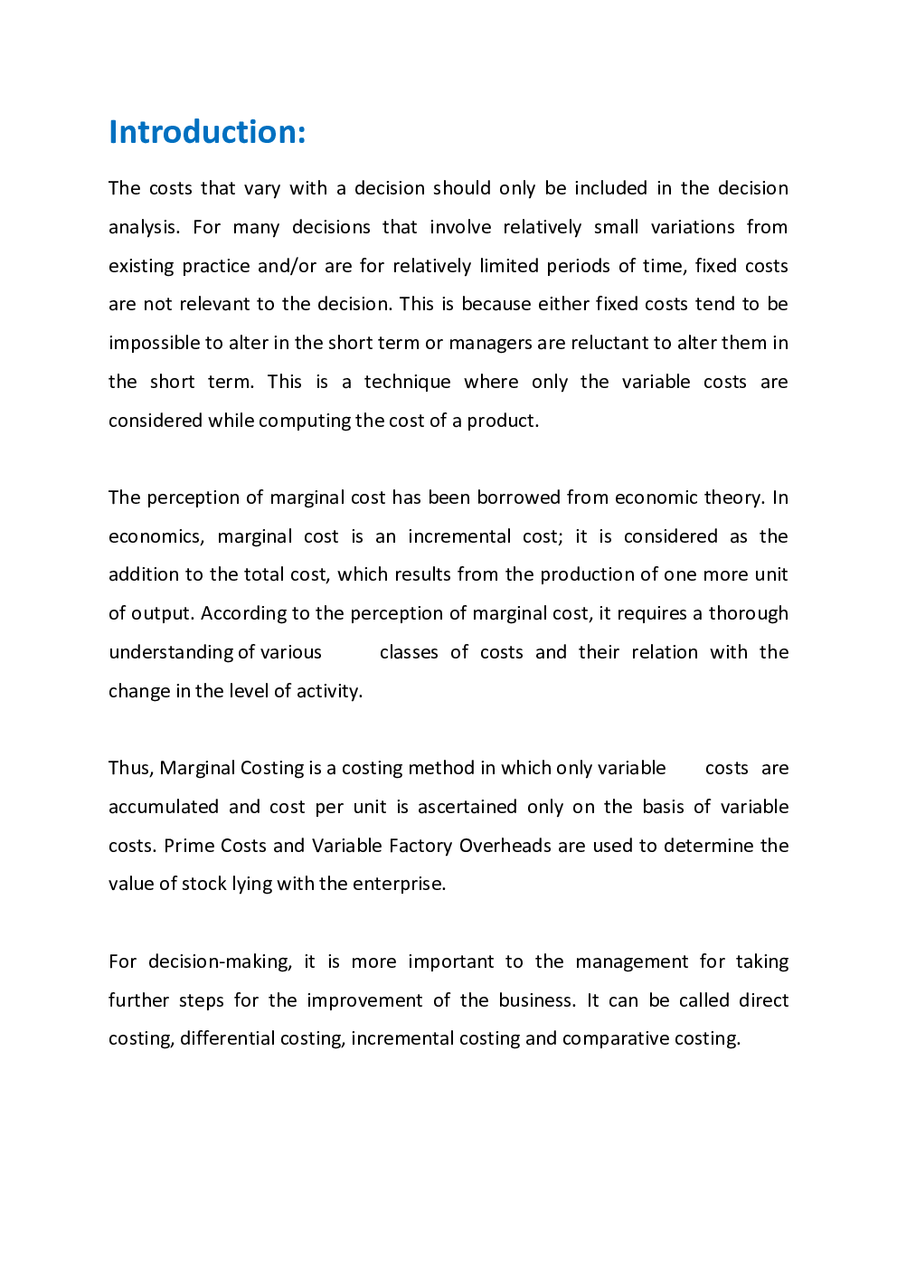 UGC NET Marginal Costing Study Material For Management - Page 3