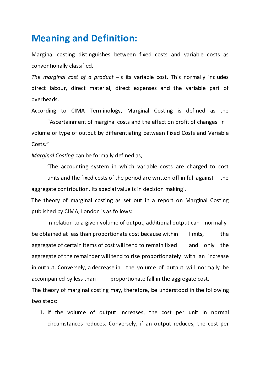 UGC NET Marginal Costing Study Material For Management - Page 4