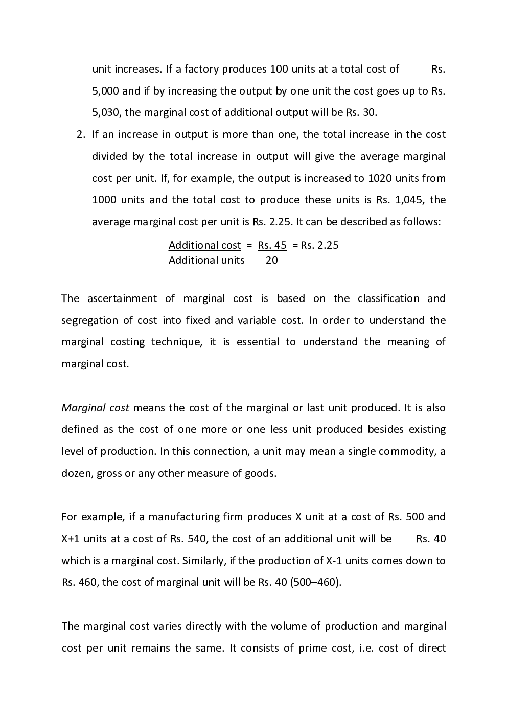 UGC NET Marginal Costing Study Material For Management - Page 5