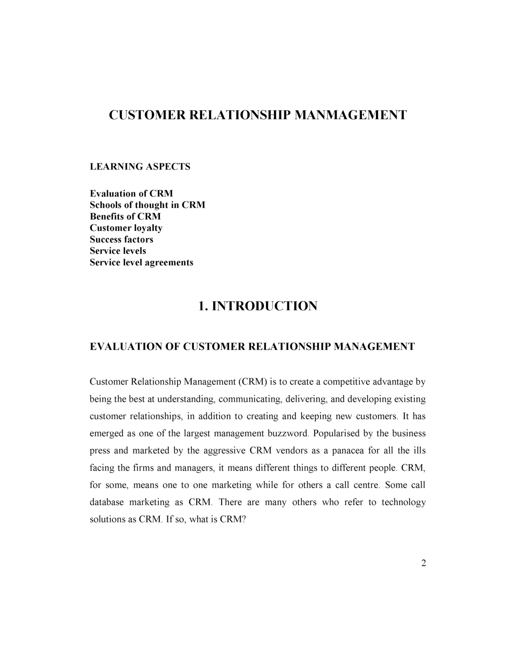 UGC NET Customer Relationship Management Study Material For Management - Page 3