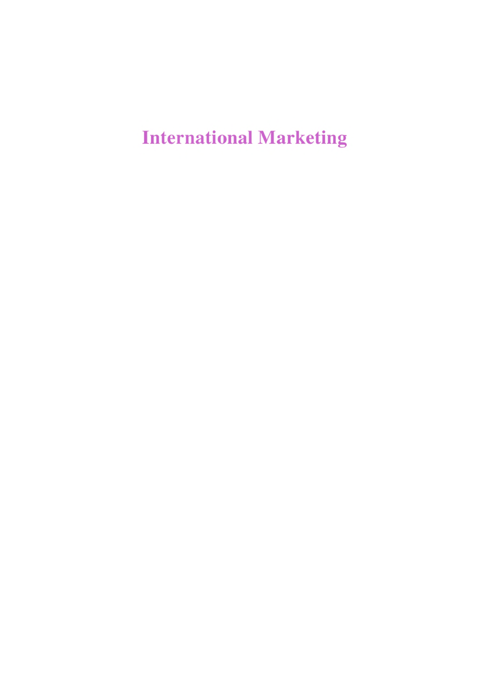 UGC NET International Marketing Study Material For Management - Page 2