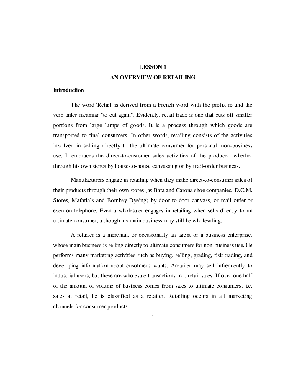 UGC NET Retail Marketing Study Material For Management - Page 2