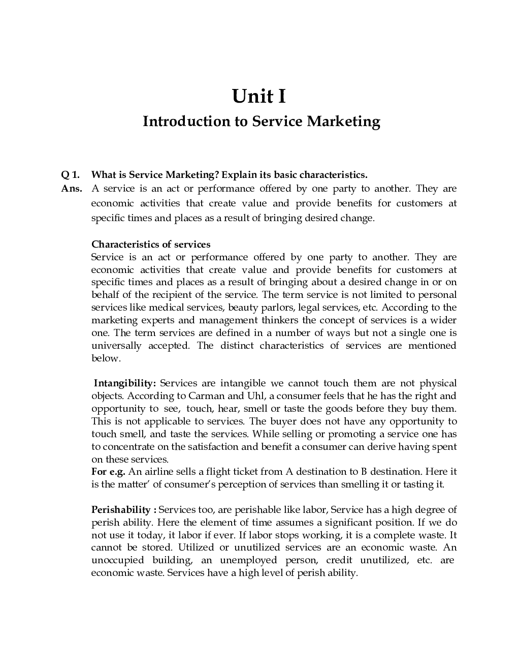 UGC NET Service Marketing  Study Guide For Management - Page 3