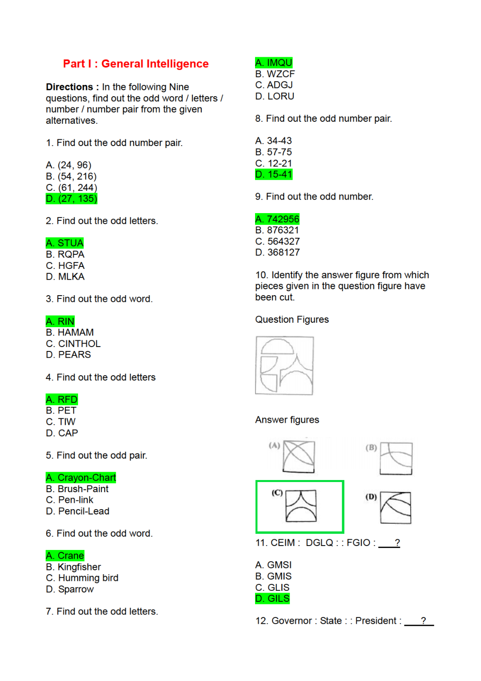SSC CHSL 2015 Previous Year Question Paper With Answer Paper-2 - Page 2