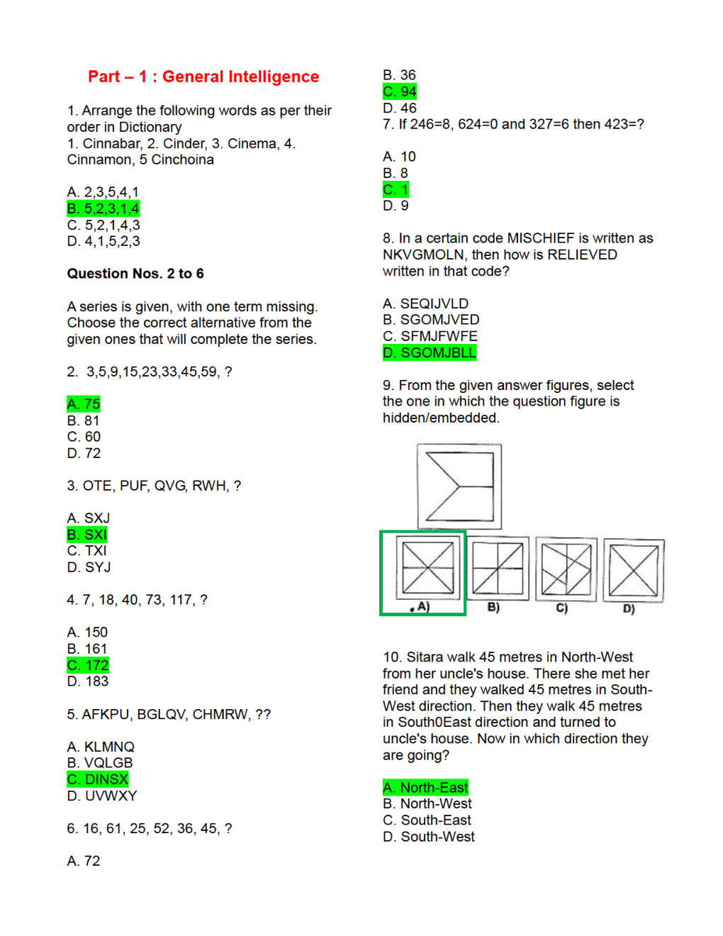 SSC CHSL 2015 Previous Year Question Paper With Answer Paper-6 - Page 2