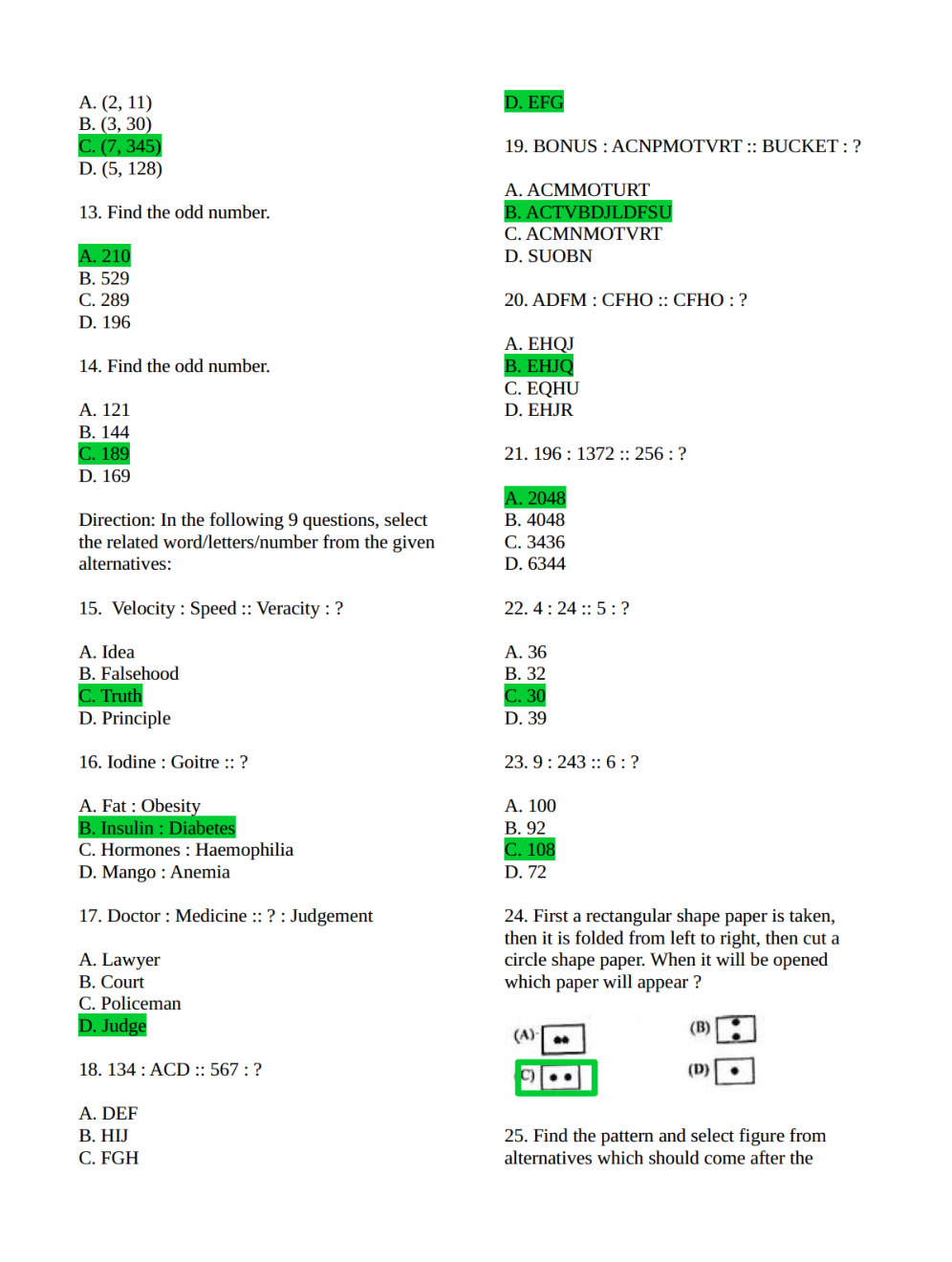 SSC CHSL 2015 Previous Year Question Paper With Answer Paper-7 - Page 3
