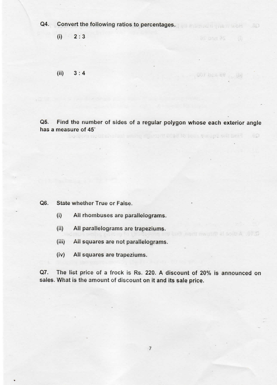 Sainik School Previous Year Unsolved Paper Entrance Exam For Class 9 2015 - Page 3