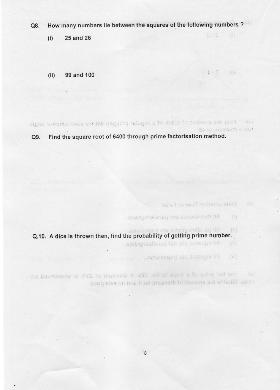 Sainik School Previous Year Unsolved Paper Entrance Exam For Class 9 2015 - Page 4