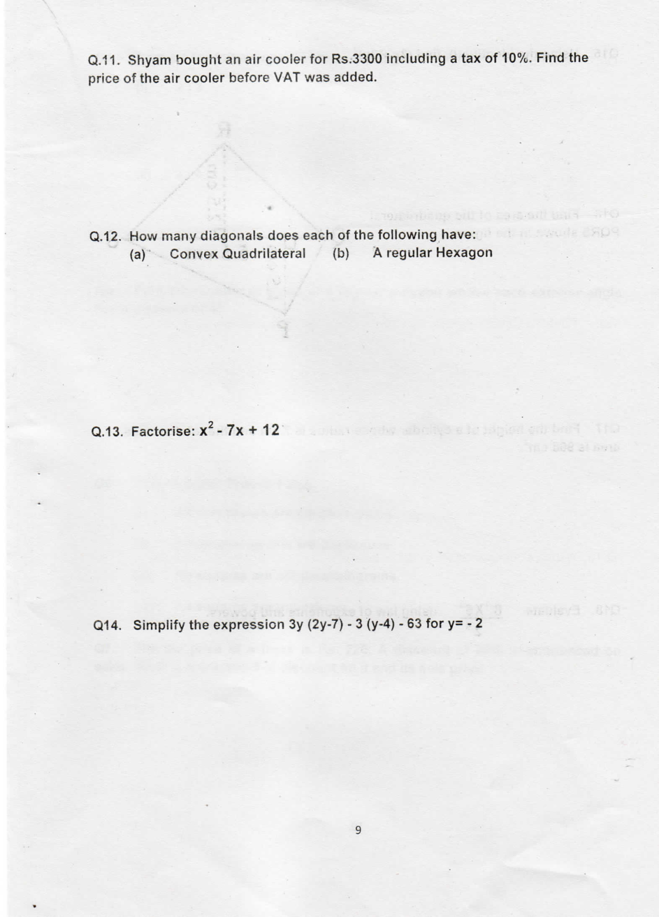 Sainik School Previous Year Unsolved Paper Entrance Exam For Class 9 2015 - Page 5