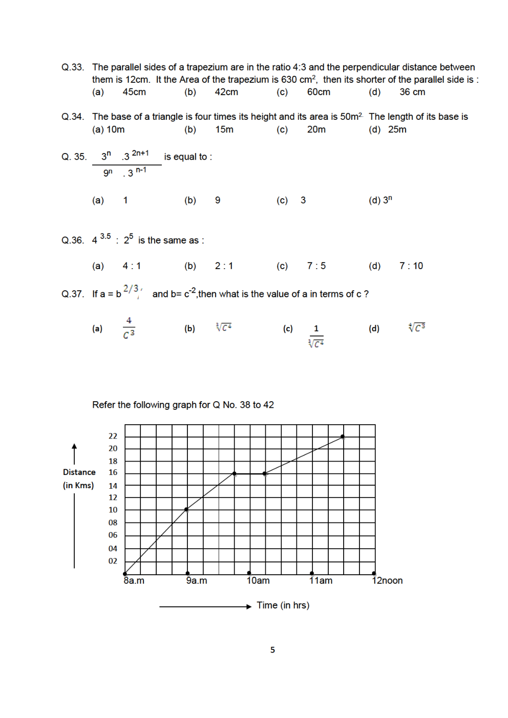 Sainik School Previous Year Unsolved Paper Entrance Exam For Class 9 2018 - Page 5