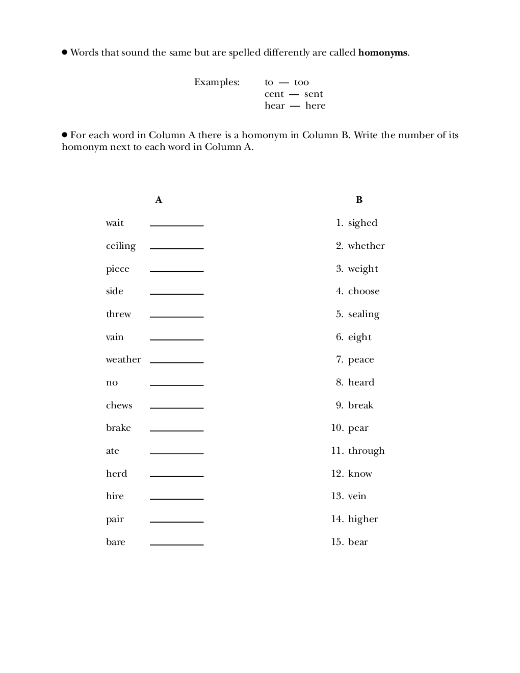 SSC CHSL Study Material for Homonyms - Page 2