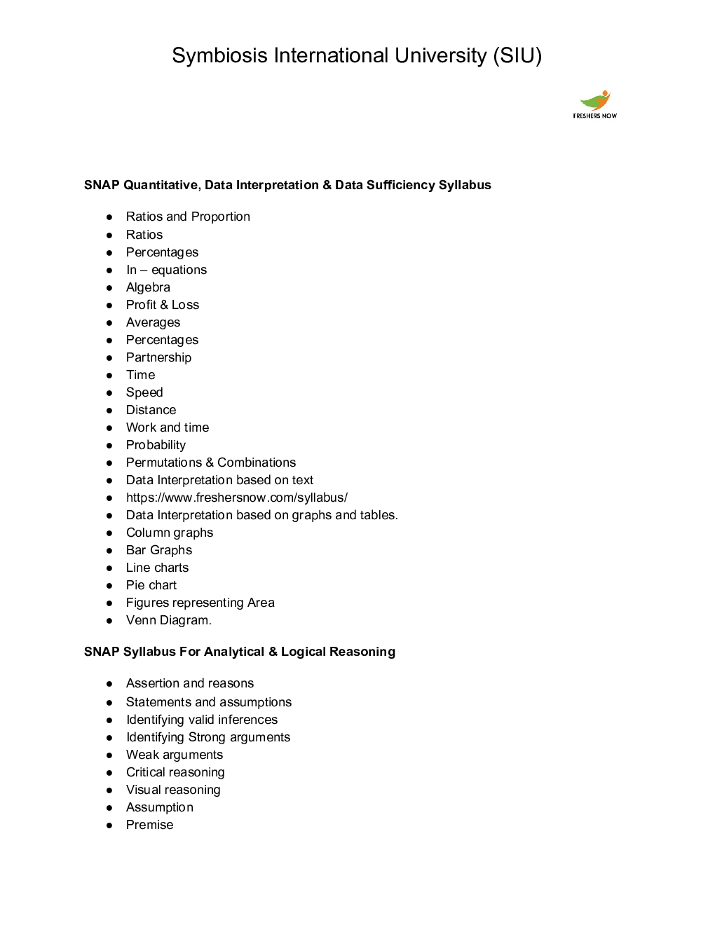 SNAP EXAM For Syllabus 2020 - Page 3