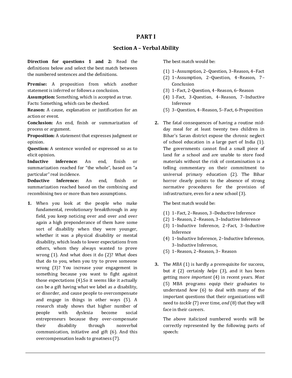 XAT Question Paper with Answer-2014 - Page 2