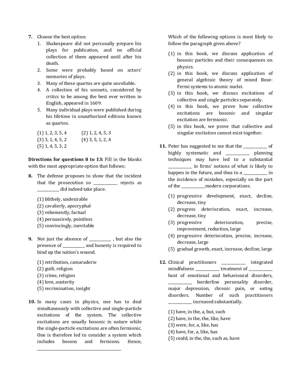 XAT Question Paper with Answer-2014 - Page 4