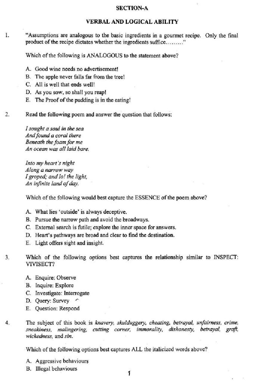 XAT Question Paper with Answer-2016 - Page 2