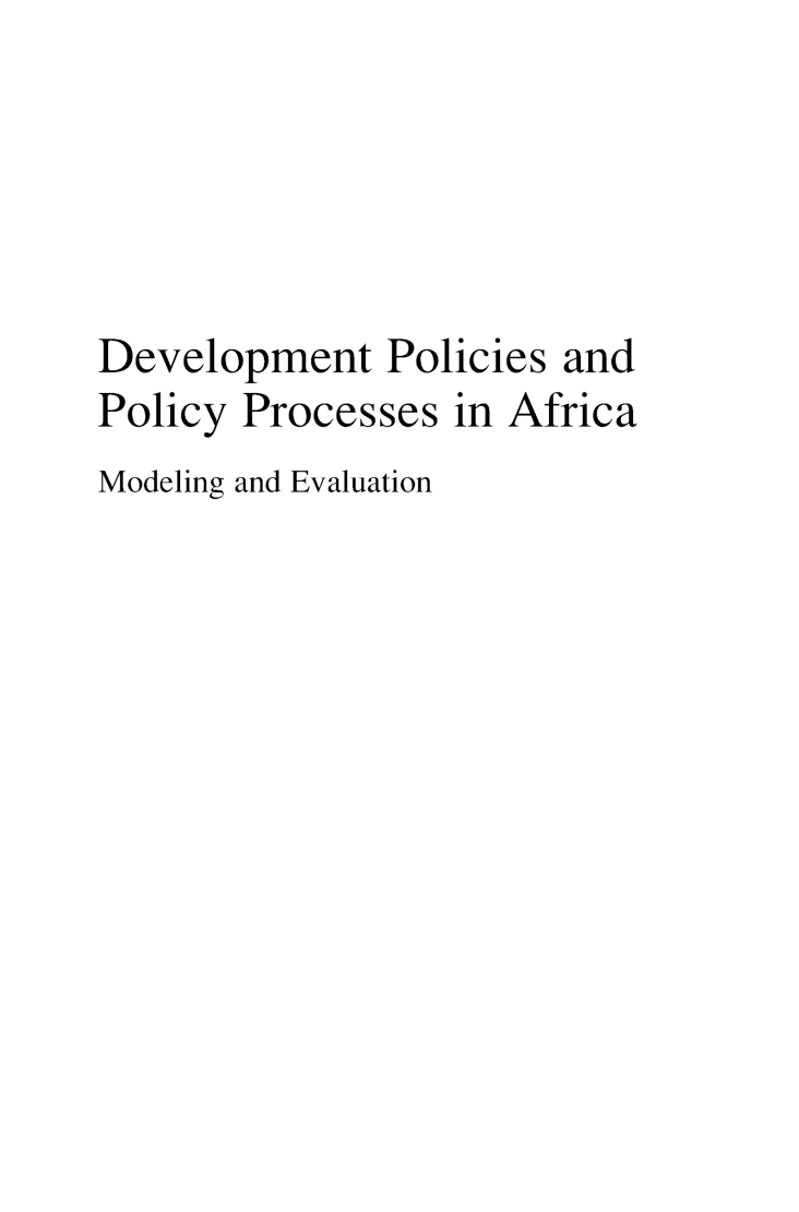 Development Policies And Policy Processes In Africa - Page 4