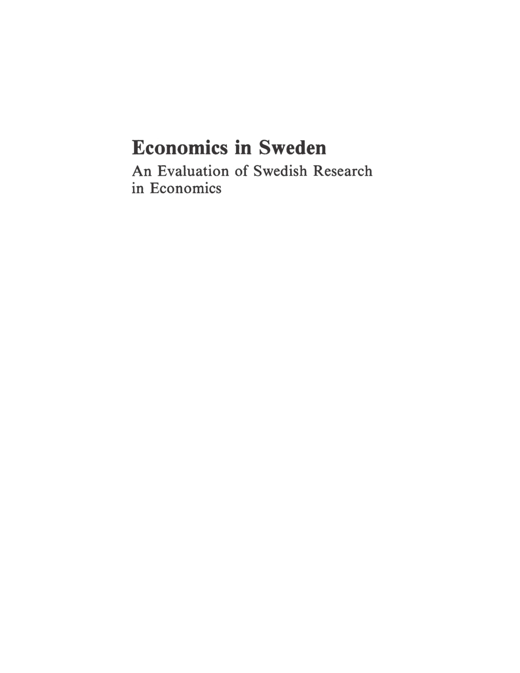 Economics In Sweden - Page 2
