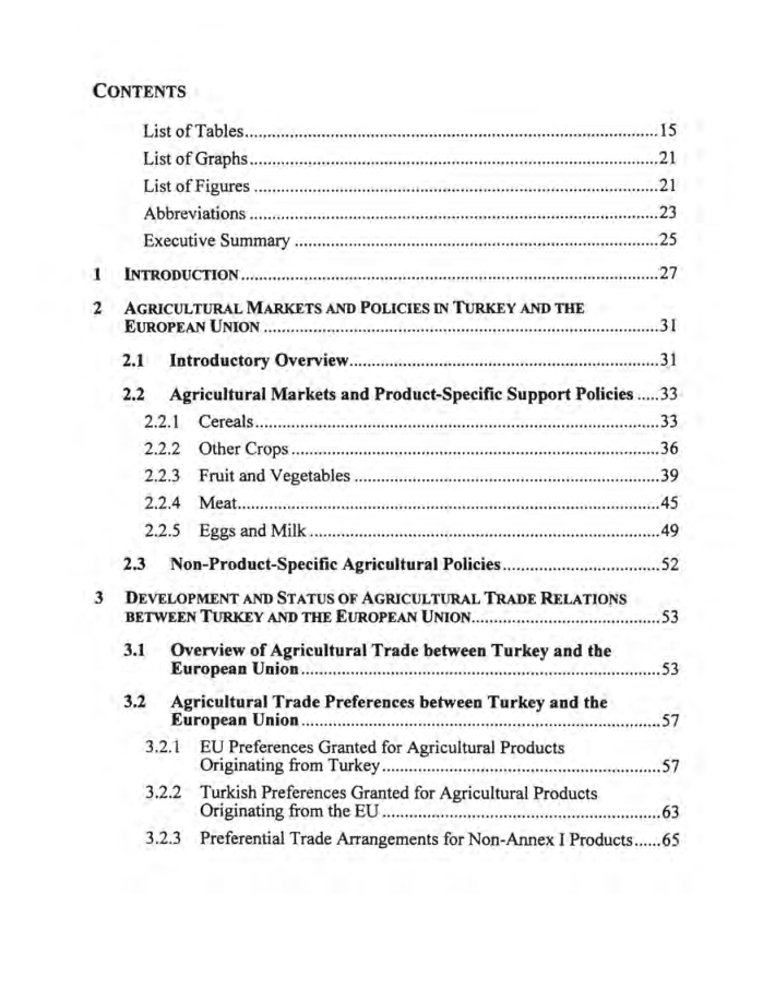 Effects Of Including Agricultural Products In The Customs Union Between Turkey And The EU - Page 3