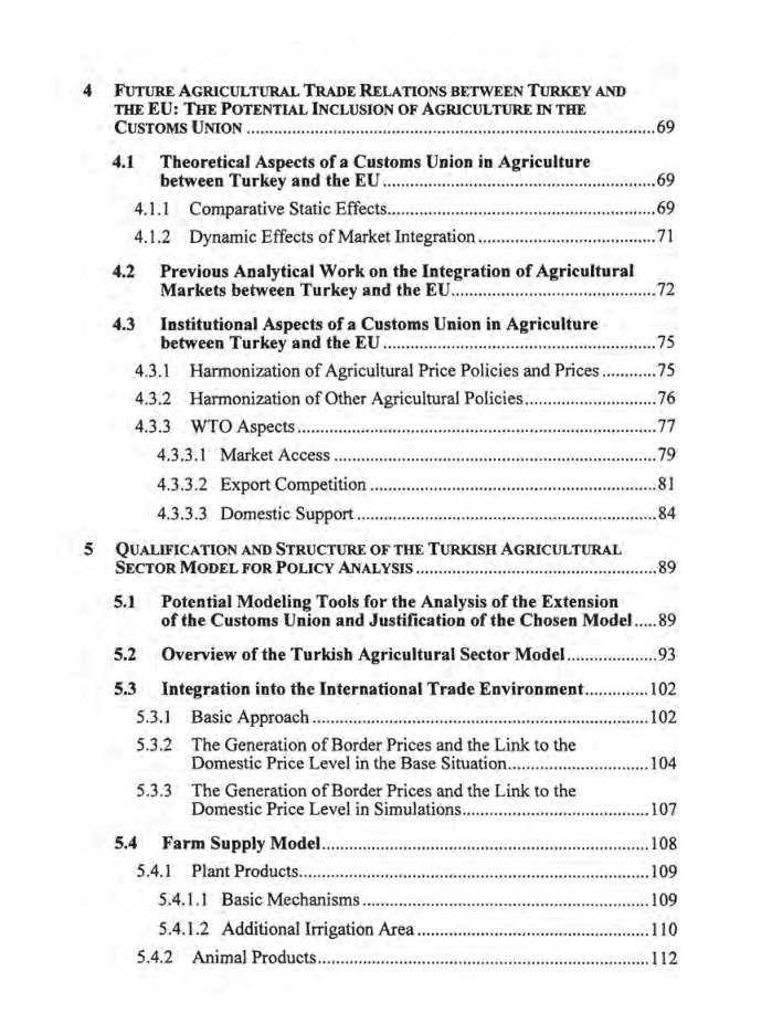 Effects Of Including Agricultural Products In The Customs Union Between Turkey And The EU - Page 4