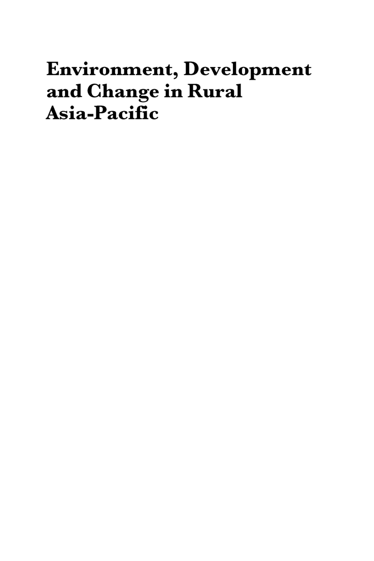 Environment Development And Change In Rural Asia Pacific - Page 2