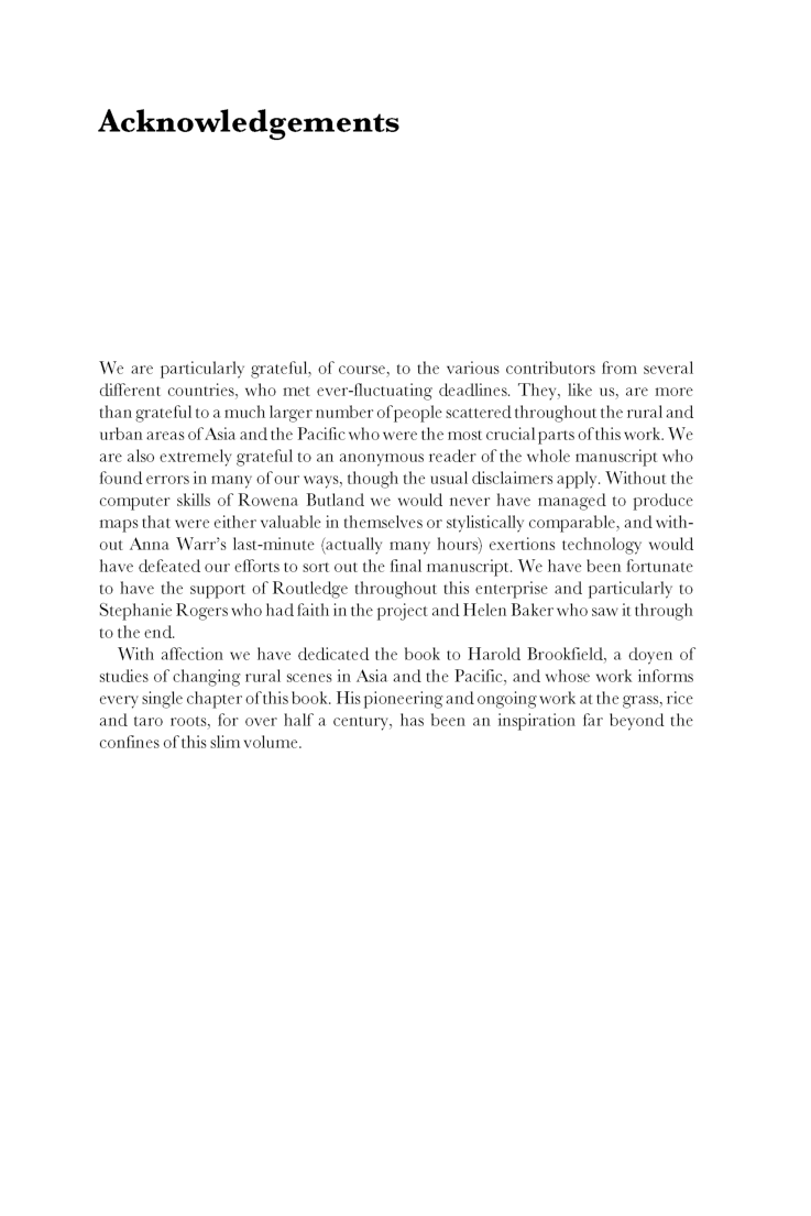 Environment Development And Change In Rural Asia Pacific - Page 5