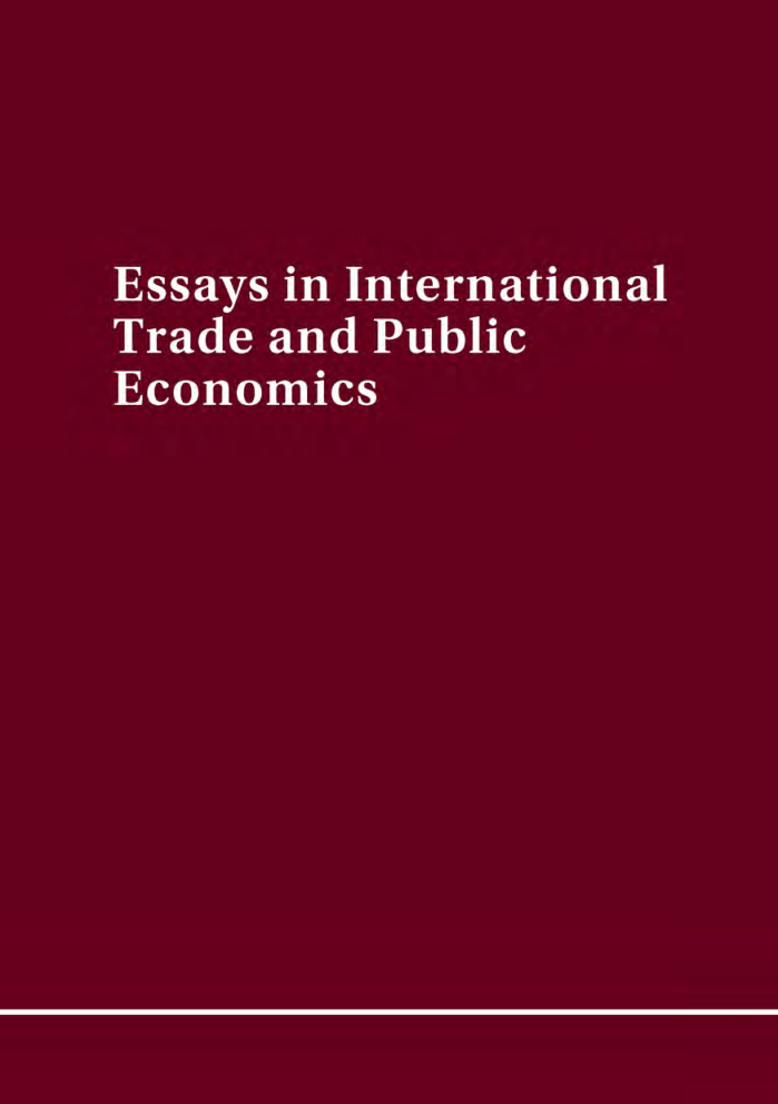 Essays In International Trade And Public Economics - Page 1