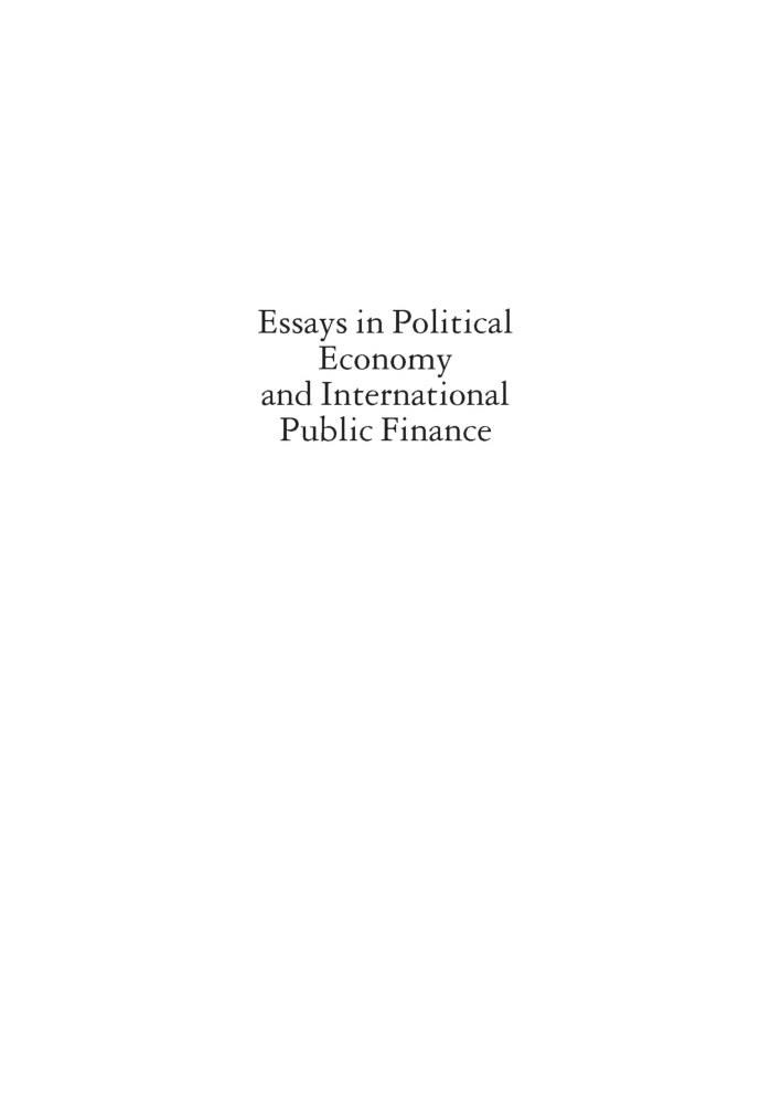 Essays In Political Economy And International Public Finance - Page 2
