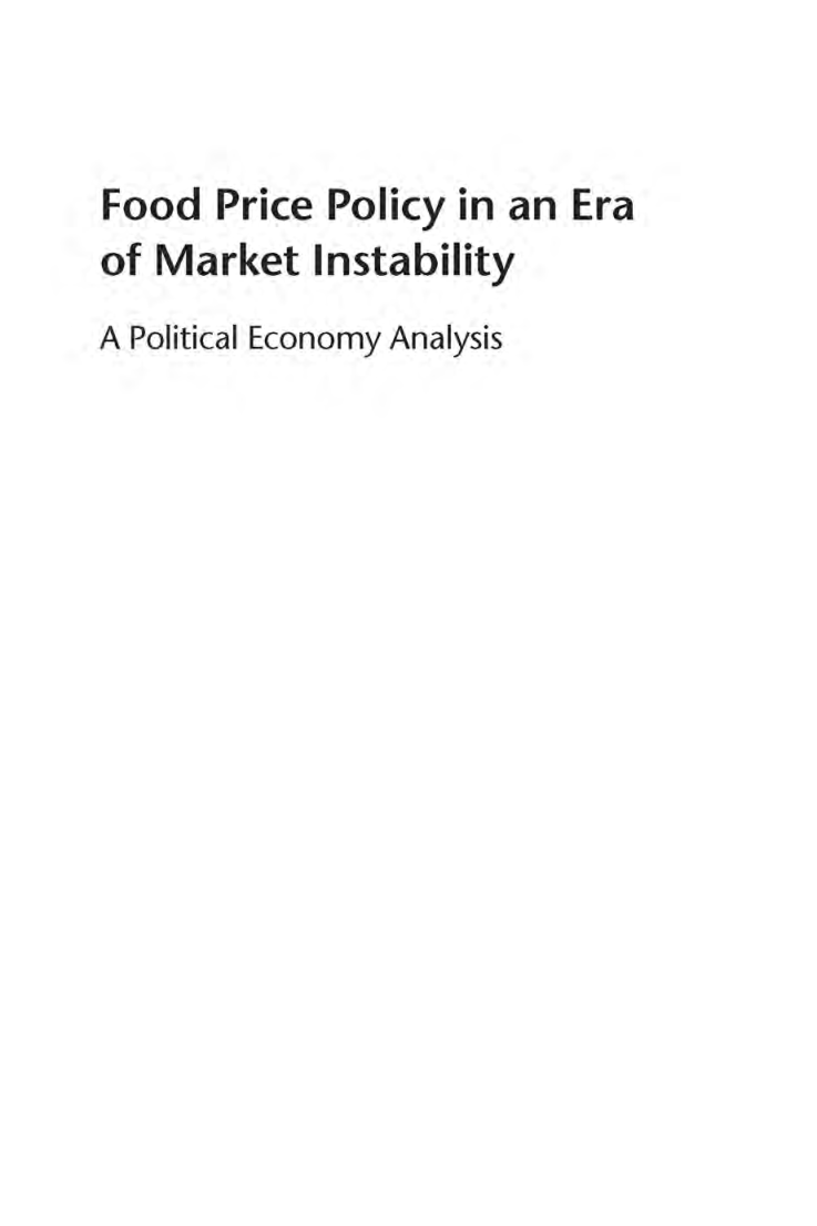 Food Price Policy In An Era Of Market Instability - Page 2
