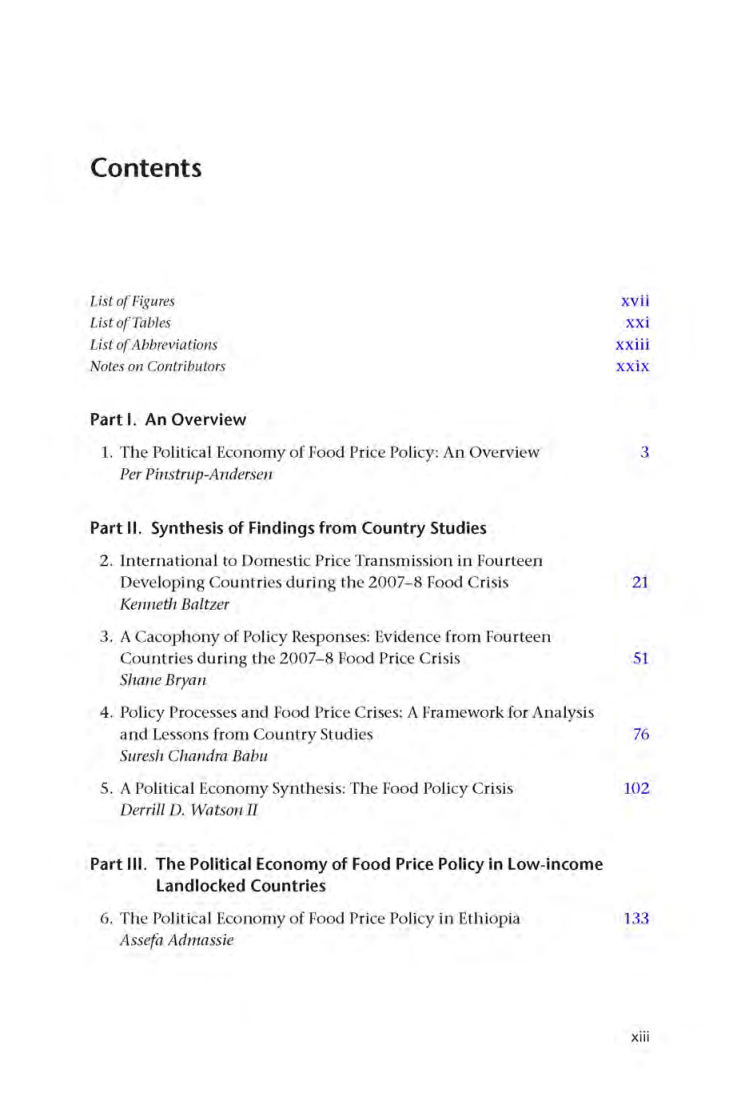 Food Price Policy In An Era Of Market Instability - Page 3
