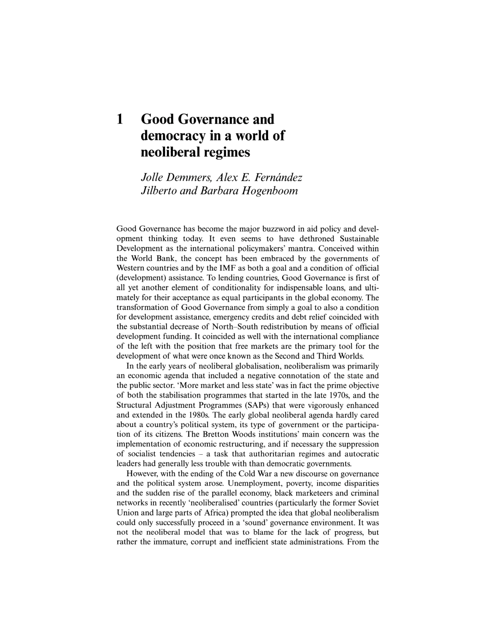 Good Governance In The Era Of Global Neoliberalism - Page 5